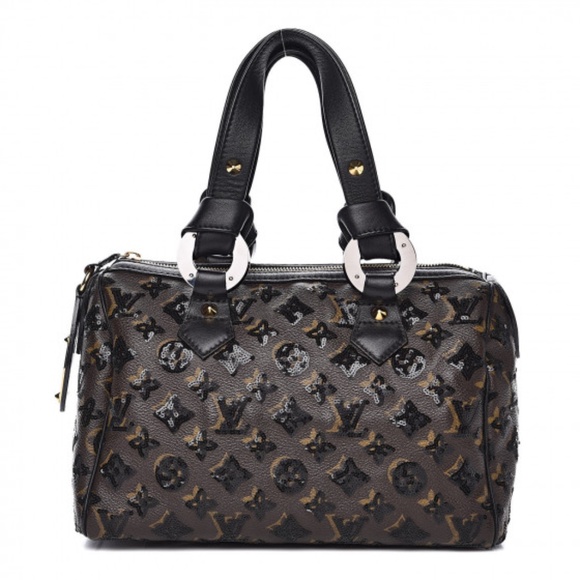 Louis Vuitton Black Sequin Monogram Speedy Eclipse - Picture 14 of 14
